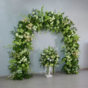 Marco de vegetación natural curvada para decoración de bodas botánicas, fiestas en jardines y eventos naturales - Product Image 1