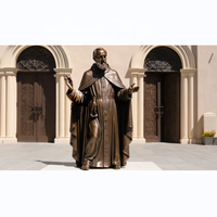 Vente en gros de statues religieuses catholiques de taille réelle décoratives statues de saints en bronze à vendre