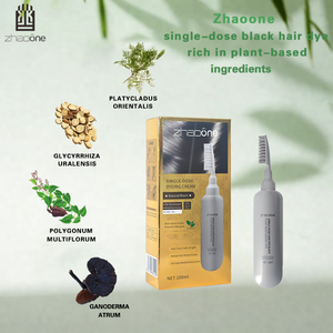 Zhaoone Thuốc nhuộm tóc Kem duy nhất-liều hoa cho bao gồm màu trắng và màu đen tóc thực vật dựa trên da thân thiện miễn phí từ tẩy trắng - Product Image 2