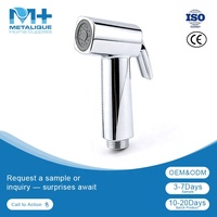 Metalique 210058 Chrome Desain Ergonomis ABS Portabel Genggam Semprotan Tekanan Tinggi Toilet Bidet Kamar Mandi Keran Kesehatan