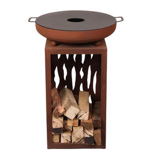 Nouvelle innovation : Plaque de cuisson robuste pour barbecue, en acier Corten rouillé, idéale pour la cuisson extérieure sur bois de chauffage – La meilleure <span class=keywords><strong>table</strong></span> de cuisson extérieure - Product Image 4