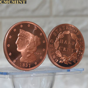 Moedas de cobre trançadas 24k 1 oz. 999, cabelo fino 1/<span class=keywords><strong>2</strong></span> centímetros de cobre redondos - Product Image 6