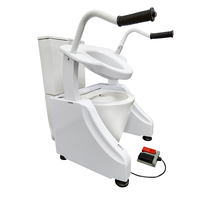 Ascenseur de toilette de réadaptation infirmière contrôlé par pédale siège de toilette surélevé chaise d'aisance équipement de sécurité de salle de bain