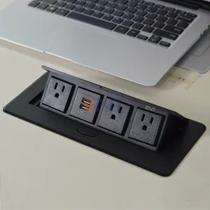Boente Pop Up Socket con enchufe de mesa de escritorio eléctrico de alimentación universal para muebles