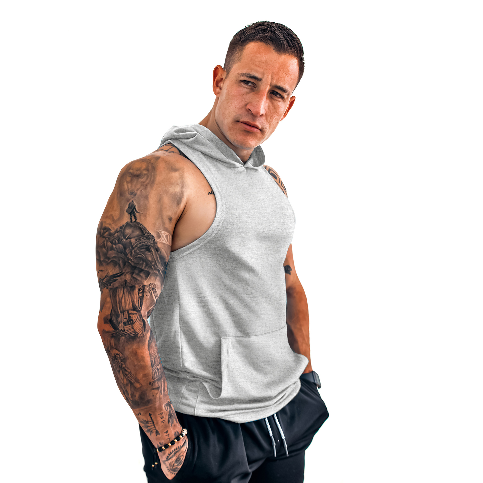 Wholesale Hot Sale New Design Sleeveless Shirts Hoodie For men Workout Shirt