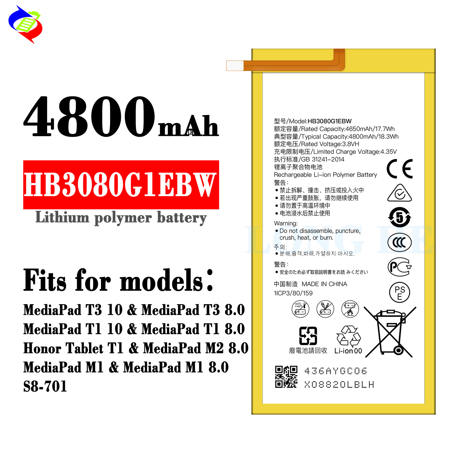 per Huawei MediaPad T3 10/T3 8.0/T1 10/T1 8.0/M2 8.0/Ml/Ml 8.0