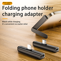 Adaptateur USB C mâle-femelle portable PD 240W 480 Mbps à charge rapide, support de téléphone pliable en alliage d'aluminium pour joueurs, protection OVP