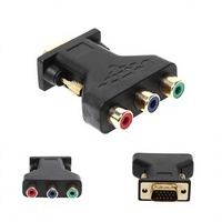 Adaptateur VGA vers RCA Composite, convertisseur VGA mâle vers 3 RCA femelle, câble de différenciation tricolore, fabriqué en Chine