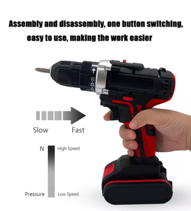 Perceuse sans fil au lithium-ion 21V à vitesse variable rechargeable 41Nm de couple maximal pour usage domestique et construction - Product Image 2