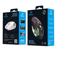Ratón Inalámbrico para Juegos M500 Silencioso, Recargable, RGB, 2.4G+ Modo Dual, Ratón para Computadora