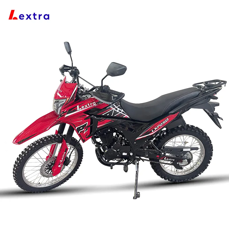 Lextra 패션 디자인 도로 먼지 자전거 250cc 4 스트로크 오토바이 12.5L 대용량 연료 탱크 혼