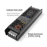 Alimentation LED AC-DC à câblage simple et installation facile, boîtier en aluminium, garantie 3 ans, IP20 pour extérieur/intérieur, basse tension