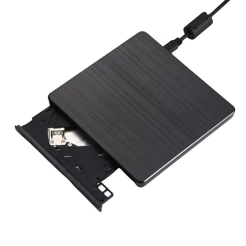 Unidad óptica externa Blu-ray BD negra (con grabación)