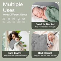 Muslin Cotton Baby Hooded Towel Baby Towels Newborn Essential 2 Pack 32x32 Inch Soft Absorbent Bath Towel for Infants Toddlers
