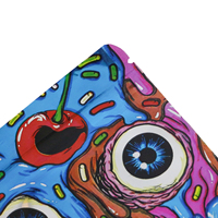 Pochette sur support personnalisée recyclable brillante UV Sac zip-lock refermable 3.5g Mylar Sac d'emballage en plastique imprimé holographique pour bonbon comestible