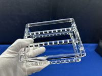 Bateau transparent de quartz de transporteur de gaufrette de quartz pour le creuset en verre de quartz de diffusion adapté dans le four de tube