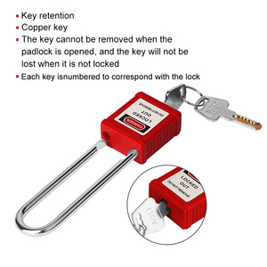 <span class=keywords><strong>Candado</strong></span> de seguridad Loto Locks de 76 mm con grillete de acero, llave igualada, con llave maestra, certificado CE para bloqueo y etiquetado industrial - Product Image 6
