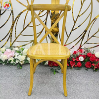 Chaises de banquet modernes pour hôtels, empilables, dossier croisé, en rotin et bois, pour événements, vente en gros
