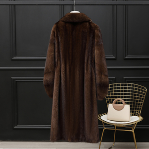 <span class=keywords><strong>Cappotto</strong></span> di Lusso da <span class=keywords><strong>Donna</strong></span> in Vera Pelliccia di <span class=keywords><strong>Visone</strong></span> Saga Lunghezza Intera, Capospalla Invernale Casual in Pelliccia di <span class=keywords><strong>Visone</strong></span> Naturale - Product Image 3