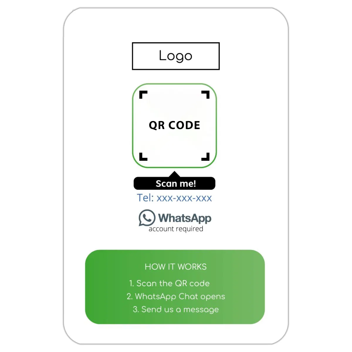 Função NFC Cartão QR Digitalização social comunicar superfície personalizada Telefone Chamada Contato Cartão WhatsApp NFC