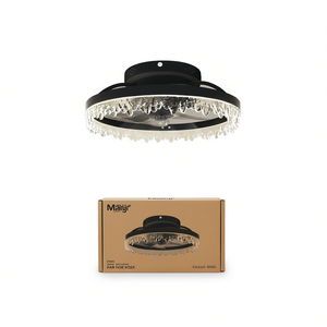 Ventilateur de plafond LED Manji de 16 pouces, luminaire moderne à intensité variable avec télécommande, pour chambre à coucher et salon - Product Image 1