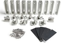 Rel U Solar AL6005-T5 Dinding Tebal Grosir, Mini Rail Pra-Punching untuk Sistem Atap Surya