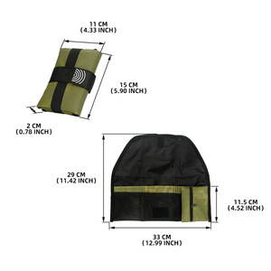 Sac de selle de vélo portable en Oxford camouflage imperméable, sac à outils de vélo multifonction, kit de réparation de vélo pliable - Product Image 5