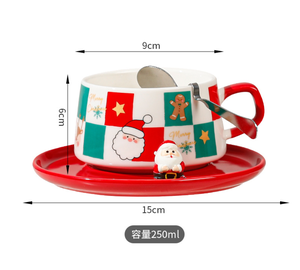 LOMATO 2026 New Christmas Ceramic <b>Coffee</b> <b>Mug</b> <b>Set</b> Santa Design Custom Gift Box 250ml BPA Free Dishwasher Safe Fast Shipping - Product Image 2
