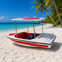 Nouveau design de bateau à pédales électrique pour 2 personnes, pour les parcs aquatiques, divertissement, fabrication artisanale en fibre de verre