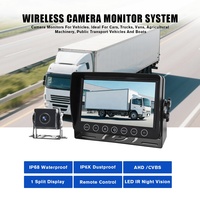 Moniteur de voiture 7 pouces, système de caméra de recul 360° pour camion, écran tactile ADAS, kit de surveillance vidéo de sécurité