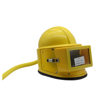 Casco de Sandblasting Reforzado con Fibra de Vidrio, Casco de Protección con Ventana Amplia y Banda Ajustable para la Cabeza, Suministro de Fábrica OEM