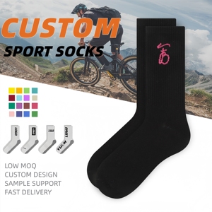 Service OEM/ODM – Chaussettes de sport mi-mollet en coton tricoté (82 %) écologiques, résistantes à la décoloration et aux odeurs, idéales pour la course à pied - Product Image 1