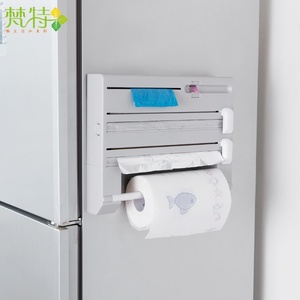 Factory Outlet Multi-function <b>Kitchen</b> Foil Paper Adhesive Tape Garbage Bag Plastic Wrap Holder Adjustable Storage Cutting <b>Rack</b> - Product Image 3
