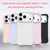 Coques de téléphone portable magnétiques antichoc et étanches en silicone floqué les plus vendues pour iPhone 17 16 Pro Max avec protection d'appareil photo