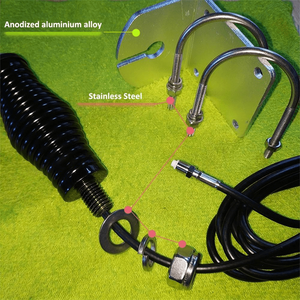 Antenne UHF CB 477 MHz à gain élevé 6,5 dBi pour véhicule tout-terrain robuste avec base à ressort à gros ferrule, diamètre 5,5 cm - Product Image 4