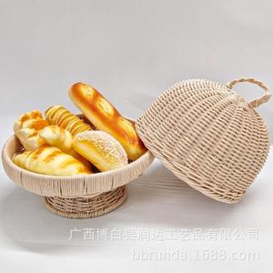 Cesta de Almacenamiento Rectangular de Imitación de Ratán Brunda con Tapa, 30x20x20 cm, con Asa, Organizador de Especias para Cocina - Product Image 4