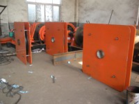 Rouleaux de poulie forgés de grande taille, capacité 60 tonnes, roue en acier de 1000 mm avec cadre mobile et fixe, moulé, marque CH
