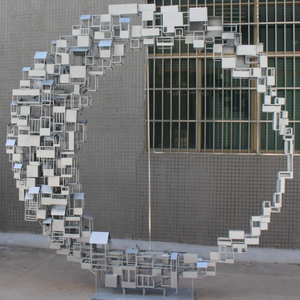 Escultura de Luna de Acero Inoxidable, Arte Metálico Personalizado, Estatua Arquitectónica para Decoración de Exteriores - Product Image 2