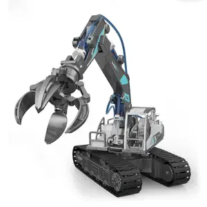 Ensamblaje de máquina de energía hidráulica, brazo robótico, juguete de camión de ingeniería artesanal