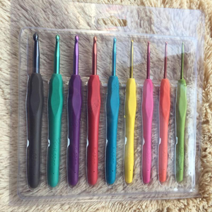 Kit de crochet en métal avec aiguilles à tricoter en TPR multicolores Z783, modèle de crochet en métal, outil de bricolage - Product Image 5