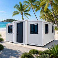 Rumah Kontainer Ekspansiabel Mewah Modern di Tepi Pantai, Villa Modular Prefabrikasi untuk Hunian Resor Tepi Laut Grosir