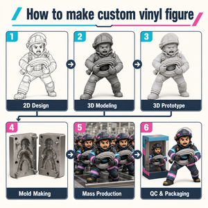 Statuetta in Vinile Personalizzata OEM Vigile del Fuoco Coraggioso, Produzione Diretta, Figurina Artistica Dinamica con Casco e Tubo Antincendio - Product Image 3