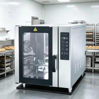 Four à convection professionnel en acier inoxydable à micro-ordinateur, 5 plateaux, chauffage rapide, idéal pour la pâtisserie et la boulangerie
