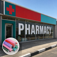 Vinilo Adhesivo para Plotter de Corte, para Señalización de Farmacias, Rollo de PVC Autoadhesivo, Fácil de Despegar, Resistente a la Intemperie, en Rollo