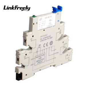 HF41F24-ZS 41F-1Z-C2-1 1 unidad Relé delgado para carril DIN, soporte de relé de potencia para PCB, bobina 24VDC, contacto 6A 250VAC, módulo de relé de voltaje - Product Image 2