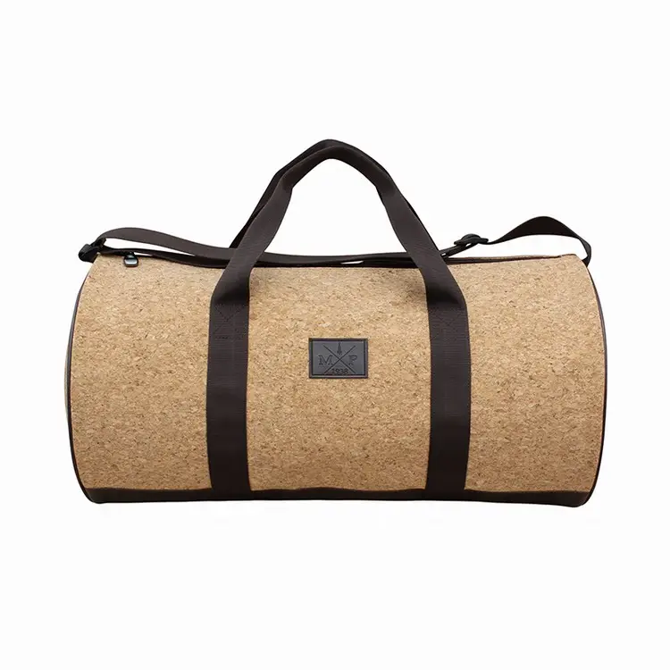 Light weight eco-friendly recyclable cork bag sport gym bag natural duffel bag for travel