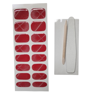 Autocollant pour ongles semi-durci rouge croisé, Gel UV Urethane magnétique effet volume, imperméable, non toxique, sans BPA, en sachet en vrac, emballage en carton - Product Image 3