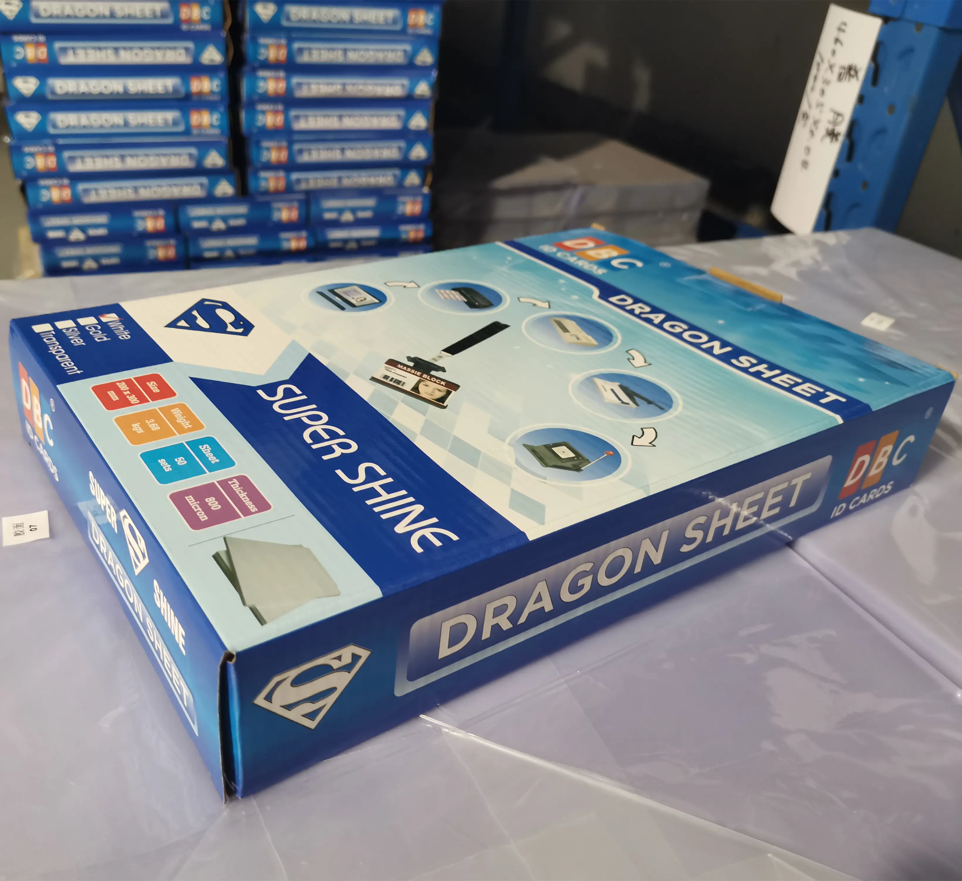 150 + 460 + 150mic pvc/PET do tamanho A4 nenhuma folha laminada do dragão para a tomada do cartão da identificação