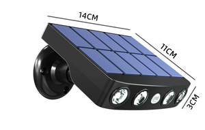 Solar-Bewegungsmelder-Leuchten IP65 Wasserdichte Außen-Solar-Sicherheitswandleuchten 3 Modi, Einstellbare Solar-Flutlichter - Product Image 2