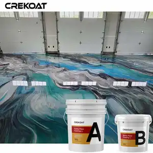 Decorative Flake Metallic Epoxy Resin Coating Waterproof Garage Floor Sealant